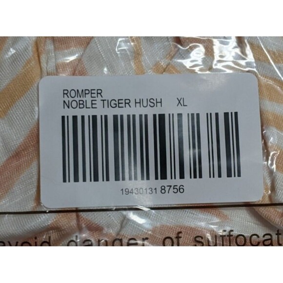 NWT~Women's SOMA Cool Nights Cozy Slub Romper in NOBLE TIGER HUSH XL - Picture 8 of 9